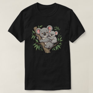 Camiseta Coalas fofos mãe e bebê