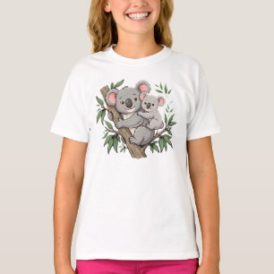 Camiseta Coalas kawaii mãe e bebê