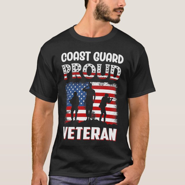 Camiseta Coast Guard Proud Veteran (Frente)
