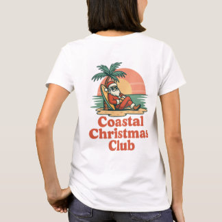 Camiseta Coastal Christmas Club Print | Relaxed Beach Santa