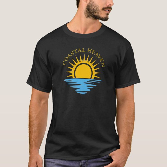 Camiseta Coastal Heaven Sun Surf Ocean Tropical Oasis Premi (Frente)