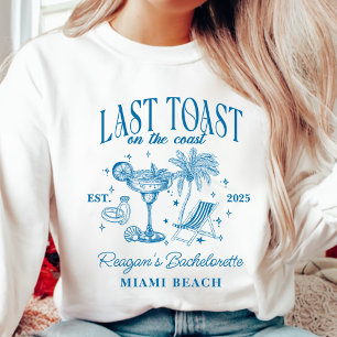Camiseta Coasteira Bachelorette Modern Cocktail Blue