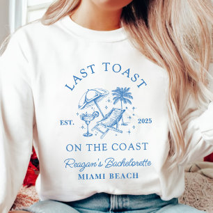 Camiseta Coasteira Bachelorette Modern Cocktail Blue