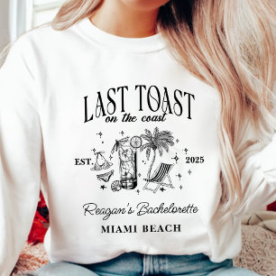 Camiseta Coasteira Bachelorette Modern Cocktail Party Black