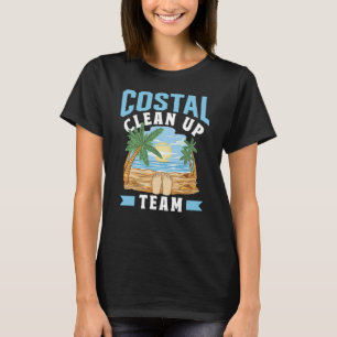 Camiseta Coaster Limpar Equipe Costeira Praias de Limpeza C