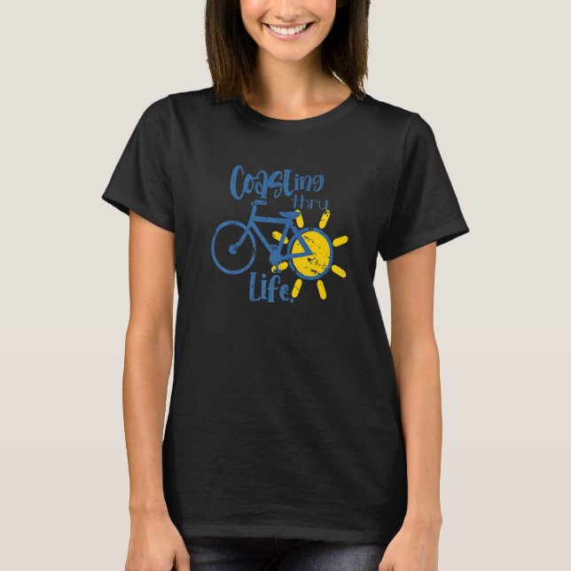 Camiseta Coasting Thru Life  Cyclist (Frente)