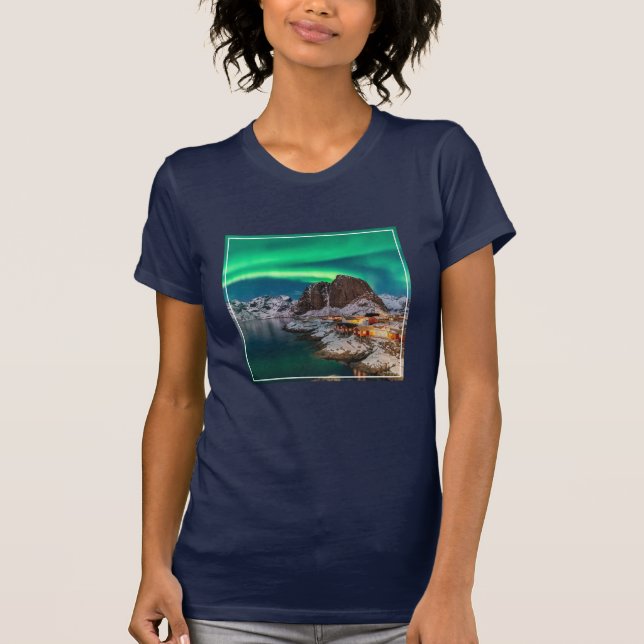 Camiseta Coastline | Lofoten Islands, Hamnoy, Noruega (Frente)