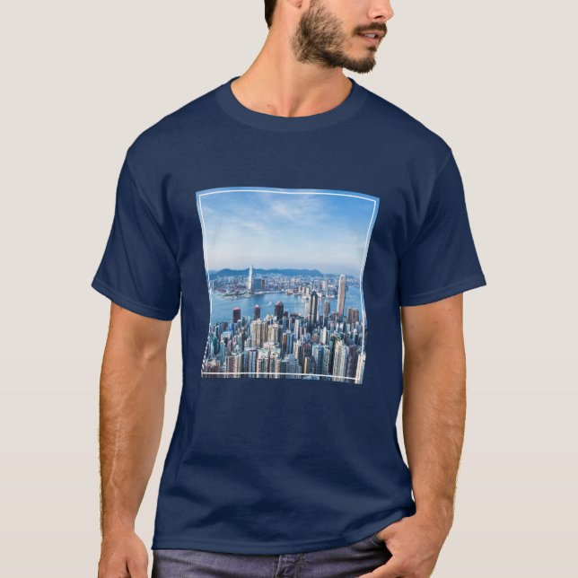Camiseta Coastline | Tsim Sha Tsu, Hong Kong Island, Ásia (Frente)