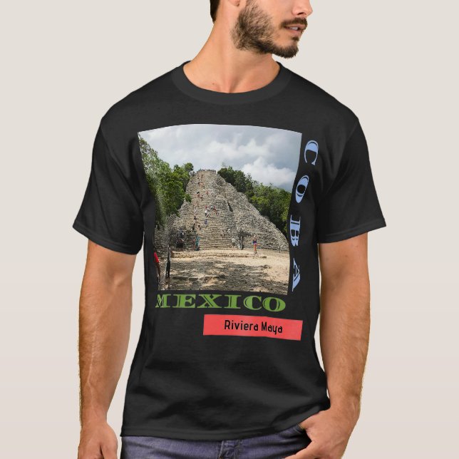 Camiseta Coba Mexico Mayan Ruins Viagem Souvenirs Photograp (Frente)