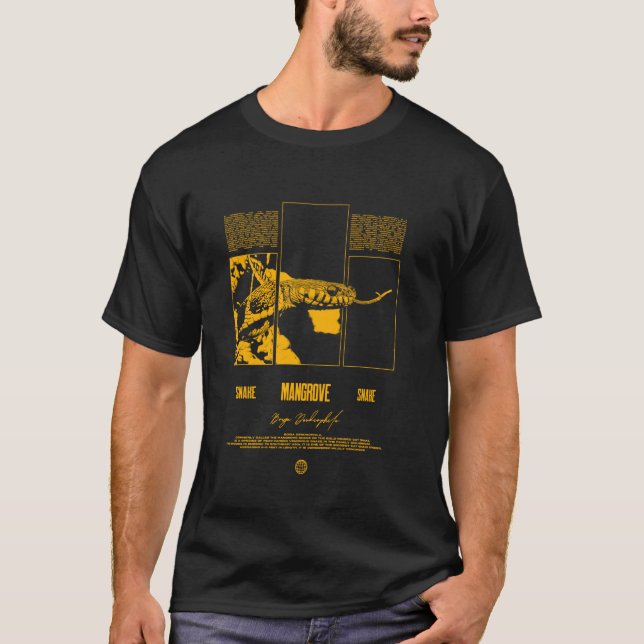 Camiseta Cobaia de Cobra de Mangue Réptil (Frente)
