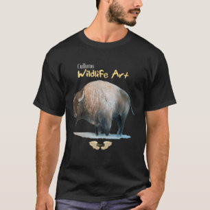 Camiseta coberta de neve de Buffalo Bison