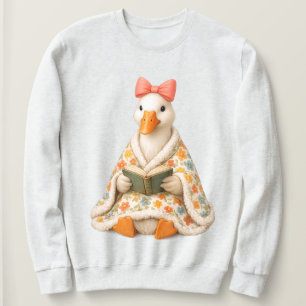 Camiseta Cobertor de Ganso Estudioso — Ganso Bobo com Laço