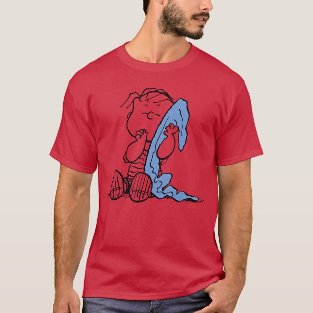 Camiseta Cobertor engraçado do Linus Peanuts (Frente)
