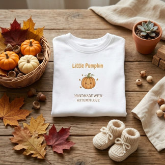 Camiseta Cobertorzinho Personalizado de Abóbora para Bebê
