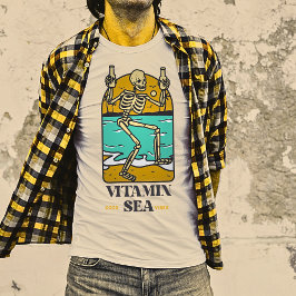 Camiseta Cobertura do crânio do lado da praia"