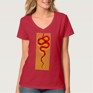 camiseta cobra amarelo coral
