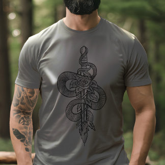 Camiseta Cobra Blade e Rosa de Serpentes Lúcifero