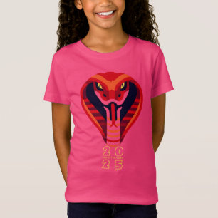 Camiseta Cobra chinês moderno ano 2025 Menina PTee