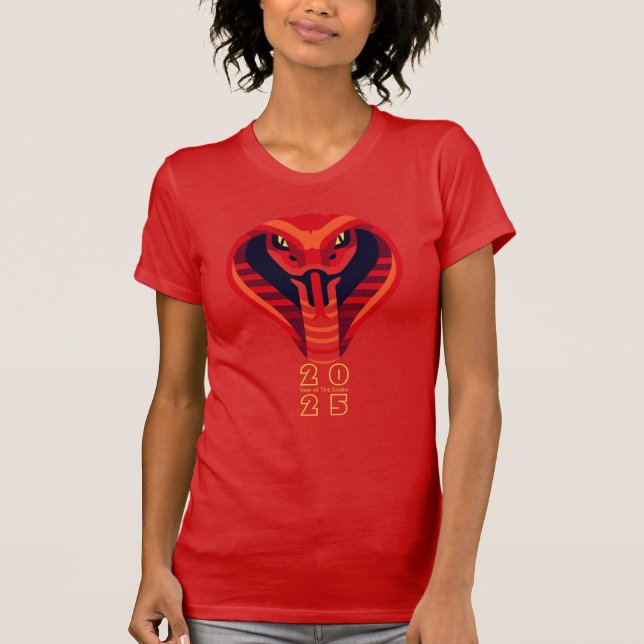 Camiseta Cobra chinês moderno ano 2025 RTee (Frente)