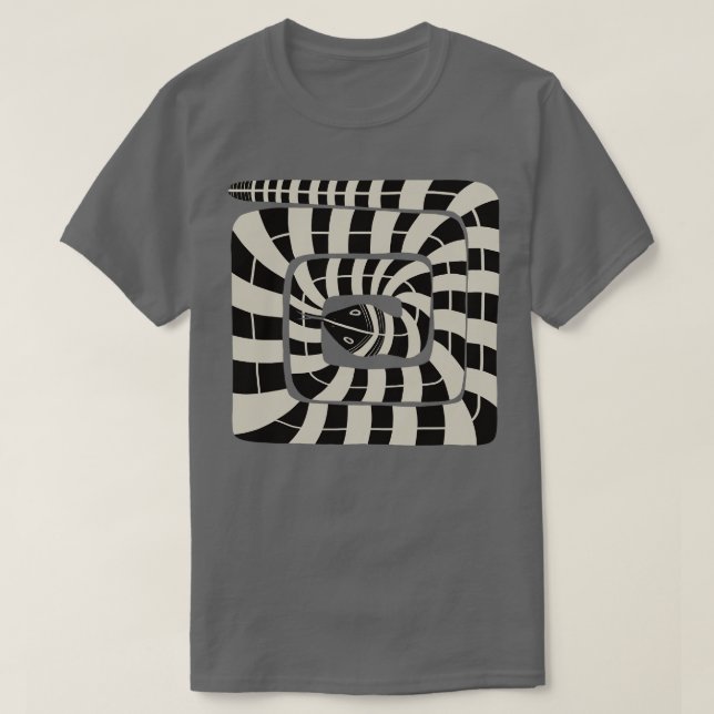 Camiseta cobra com abstrato striping (Frente do Design)