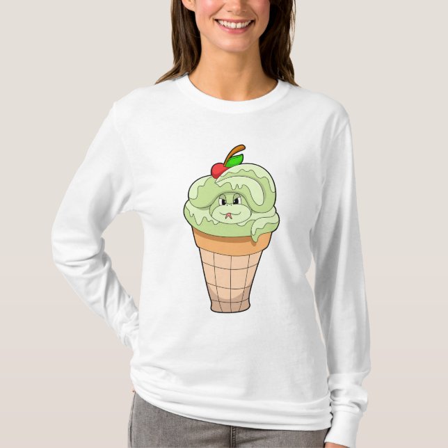 Camiseta Cobra com cone de Sorvete e Cherry (Frente)