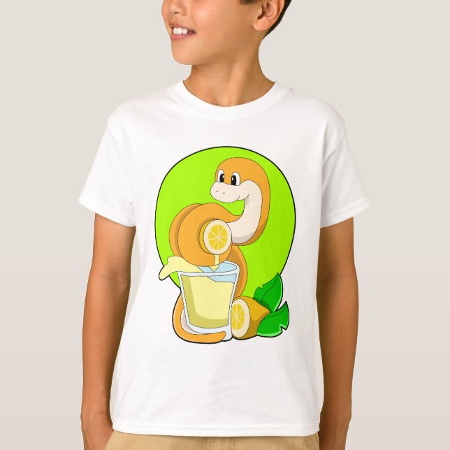 Camiseta Cobra com copo de sumo de limão (Frente)