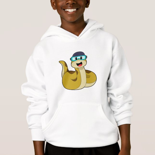 Camiseta Cobra com óculos de natação (Frente)