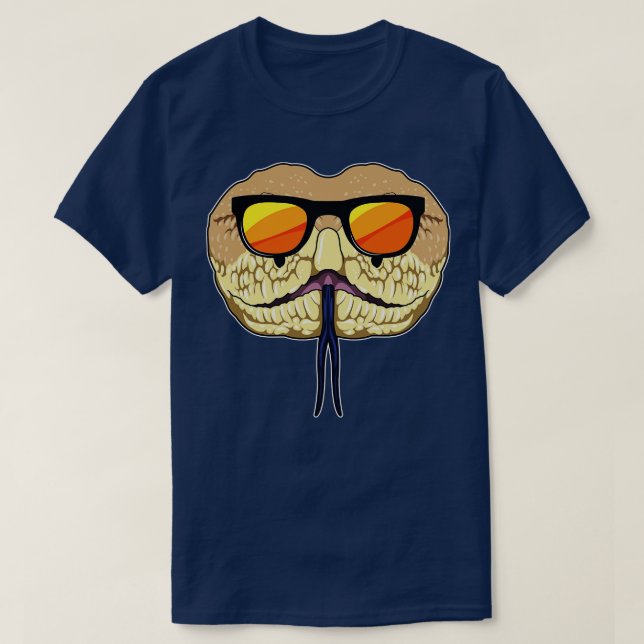 Camiseta Cobra com óculos de sol (Frente do Design)