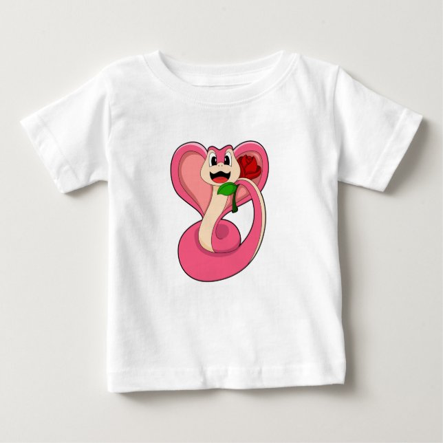 Camiseta Cobra com Rosa (Frente)