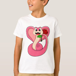 Camiseta Cobra com Rosa