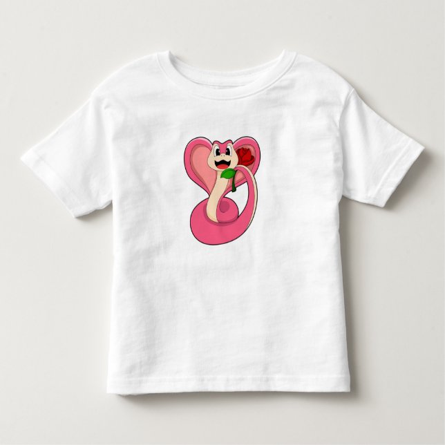 Camiseta Cobra com Rosa (Frente)