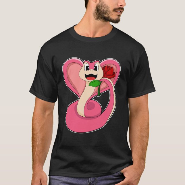 Camiseta Cobra com Rosa (Frente)