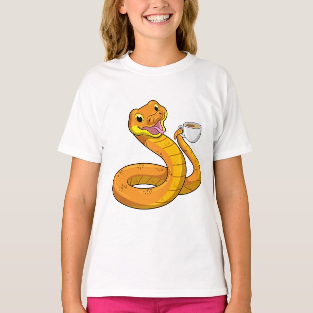 Camiseta Cobra com Taça de Café (Frente)