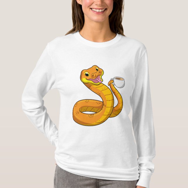 Camiseta Cobra com Taça de Café (Frente)