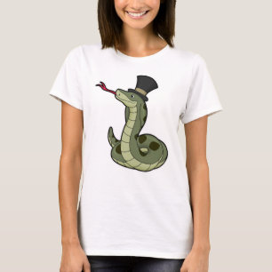 Camiseta Cobra como Cavalheiro e Chapéu