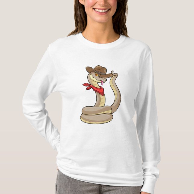 Camiseta Cobra como Cowboy com Scarf (Frente)