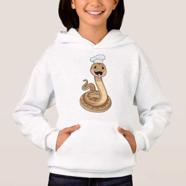 Camiseta Cobra como cozinhar com chapéu de chef (Frente)