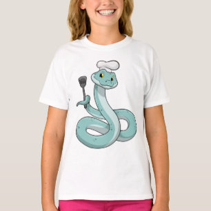 Camiseta Cobra como cozinhar com chapéu de chef