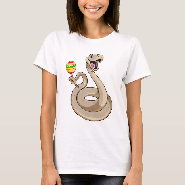 Camiseta Cobra como músico com Maracas (Frente)