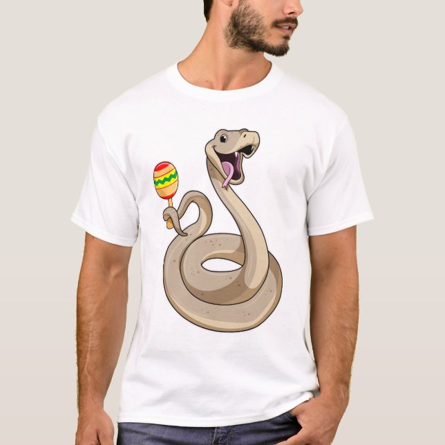 Camiseta Cobra como músico com Maracas (Frente)