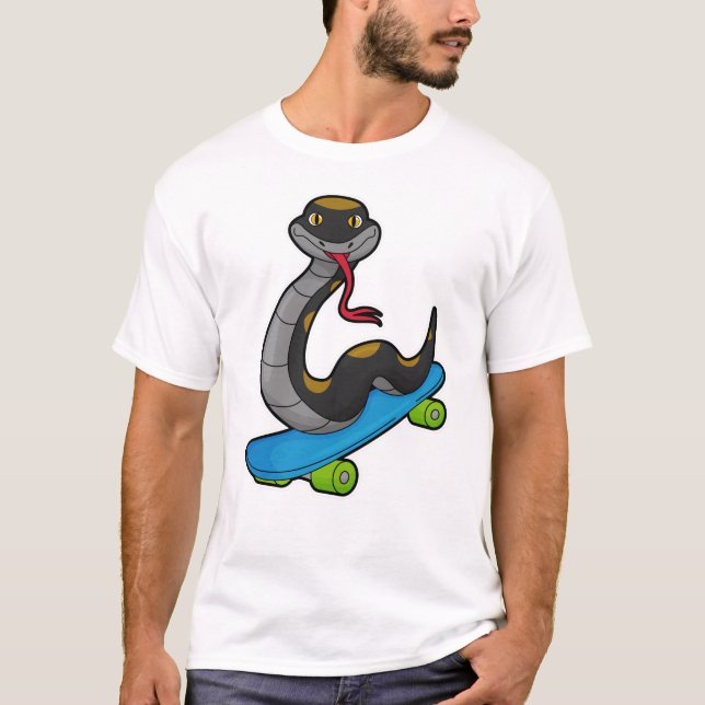 Camiseta Cobra como Patinador com skate (Frente)