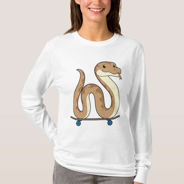 Camiseta Cobra como Patinador com skate (Frente)