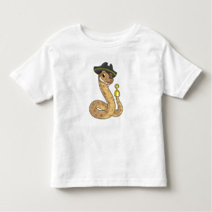 Camiseta Cobra como Pirata com Mão Gancho e Elemento