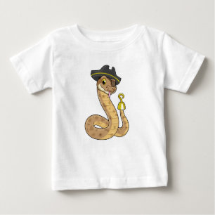 Camiseta Cobra como Pirata com Mão Gancho e Elemento