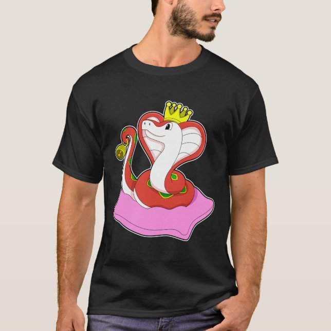 Camiseta Cobra como Rei com Coroa (Frente)