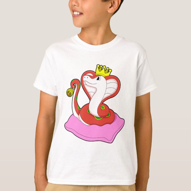 Camiseta Cobra como Rei com Coroa (Frente)