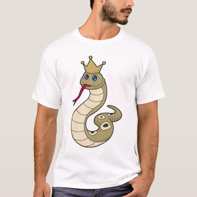 Camiseta Cobra como Rei com Coroa (Frente)