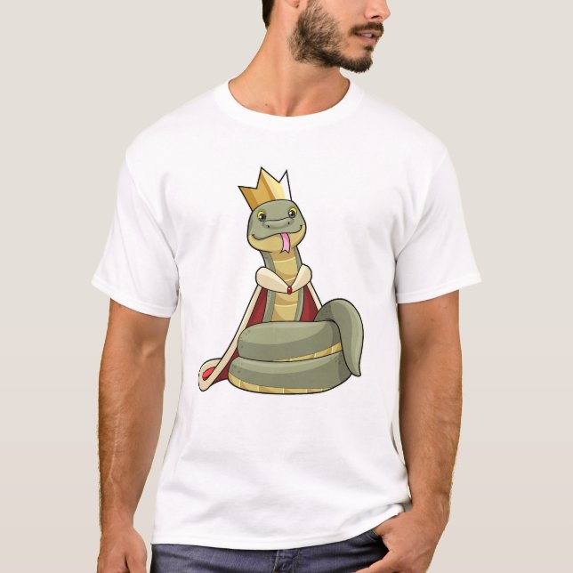 Camiseta Cobra como Rei com Coroa (Frente)