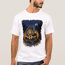 Camiseta Cobra de Abóbora de Halloween
