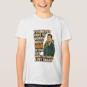 Camiseta Cobra de Estimação Não no Terno Engraçado Gráfico